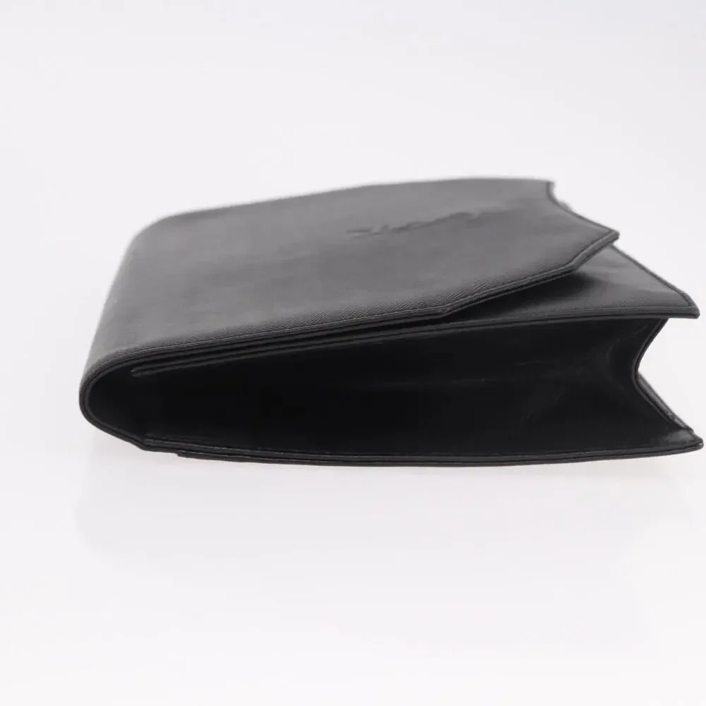 Saint Laurent Leather Clutch Black